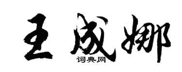胡问遂王成娜行书个性签名怎么写