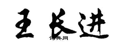 胡问遂王长进行书个性签名怎么写