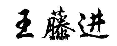 胡问遂王藤进行书个性签名怎么写