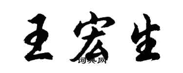 胡问遂王宏生行书个性签名怎么写