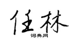 王正良任林行书个性签名怎么写