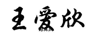 胡问遂王爱欣行书个性签名怎么写