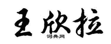胡问遂王欣拉行书个性签名怎么写