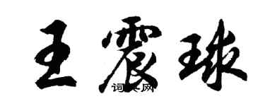 胡问遂王震球行书个性签名怎么写