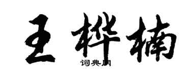 胡问遂王桦楠行书个性签名怎么写