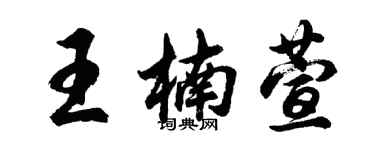 胡问遂王楠萱行书个性签名怎么写