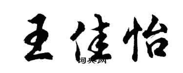 胡问遂王佳怡行书个性签名怎么写