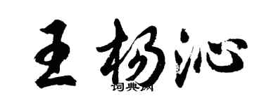 胡问遂王杨沁行书个性签名怎么写