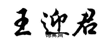 胡问遂王迎君行书个性签名怎么写