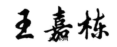胡问遂王嘉栋行书个性签名怎么写