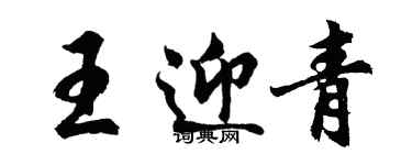 胡问遂王迎青行书个性签名怎么写