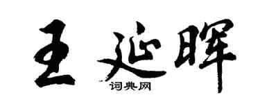 胡问遂王延晖行书个性签名怎么写