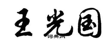 胡问遂王光国行书个性签名怎么写