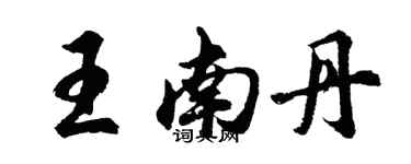 胡问遂王南丹行书个性签名怎么写