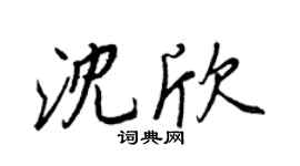 王正良沈欣行书个性签名怎么写