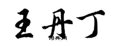 胡问遂王丹丁行书个性签名怎么写