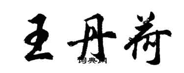 胡问遂王丹荷行书个性签名怎么写