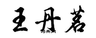 胡问遂王丹茗行书个性签名怎么写
