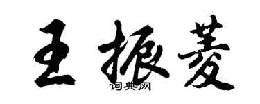 胡问遂王振菱行书个性签名怎么写