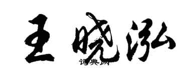 胡问遂王晓泓行书个性签名怎么写