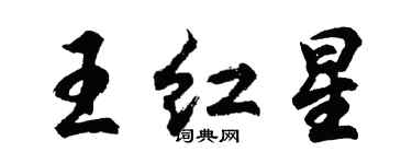 胡问遂王红星行书个性签名怎么写