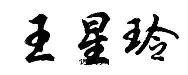 胡问遂王星玲行书个性签名怎么写