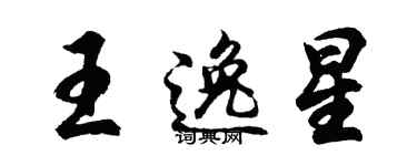 胡问遂王逸星行书个性签名怎么写