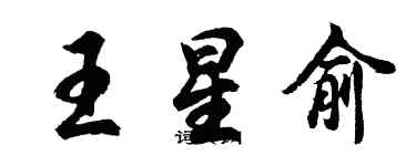 胡问遂王星俞行书个性签名怎么写