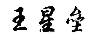 胡问遂王星垒行书个性签名怎么写