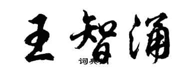 胡问遂王智涌行书个性签名怎么写