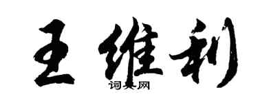 胡问遂王维利行书个性签名怎么写