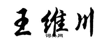 胡问遂王维川行书个性签名怎么写