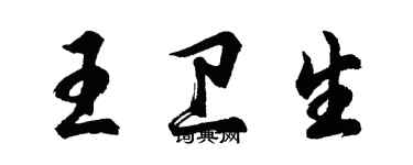 胡问遂王卫生行书个性签名怎么写