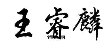 胡问遂王睿麟行书个性签名怎么写