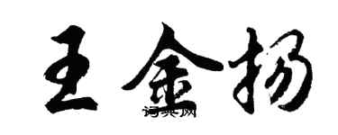 胡问遂王金扬行书个性签名怎么写
