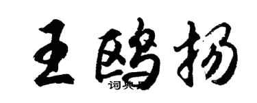 胡问遂王鸥扬行书个性签名怎么写