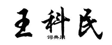 胡问遂王科民行书个性签名怎么写