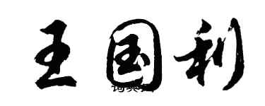 胡问遂王国利行书个性签名怎么写