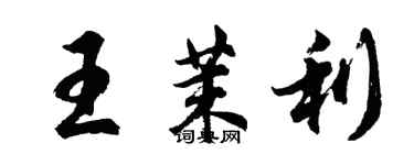 胡问遂王茉利行书个性签名怎么写