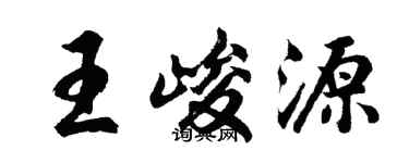胡问遂王峻源行书个性签名怎么写