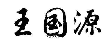 胡问遂王国源行书个性签名怎么写