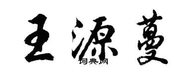 胡问遂王源蔓行书个性签名怎么写