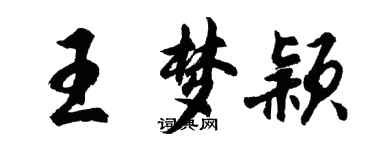 胡问遂王梦颖行书个性签名怎么写