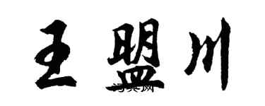 胡问遂王盟川行书个性签名怎么写