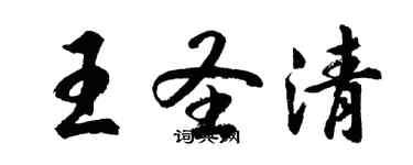 胡问遂王圣清行书个性签名怎么写