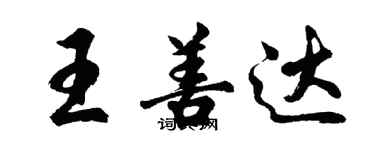 胡问遂王善达行书个性签名怎么写