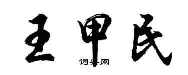 胡问遂王甲民行书个性签名怎么写