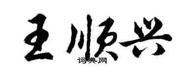 胡问遂王顺兴行书个性签名怎么写