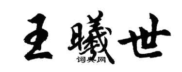 胡问遂王曦世行书个性签名怎么写