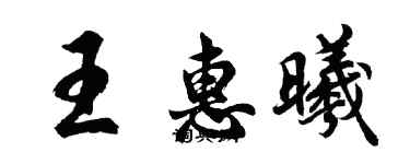 胡问遂王惠曦行书个性签名怎么写